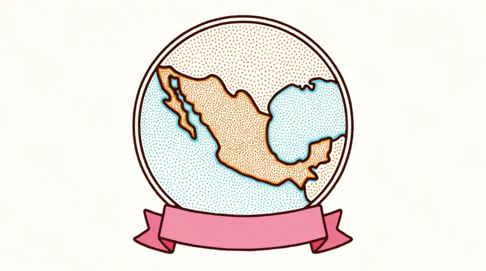 Outline badge with a ribbon