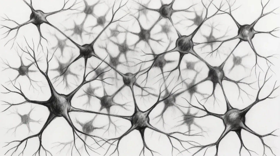Dense network across the page