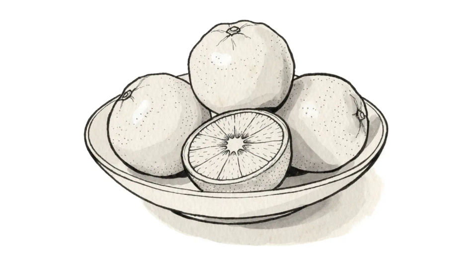 Oranges in a bowl