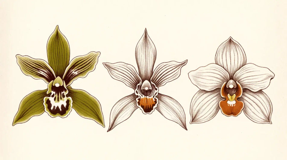 Three orchids compared