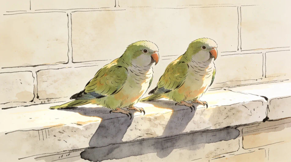 Pair on a window ledge
