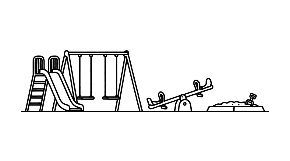 Outline playground to colour