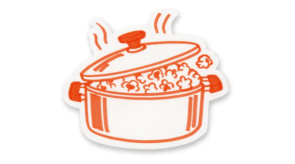 Pan popping on the stove