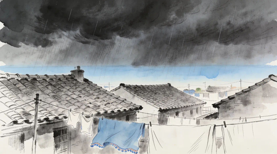 Rooftop before the rain