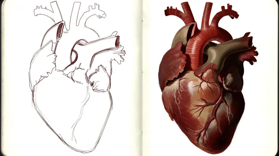 Anatomy sketchbook spread