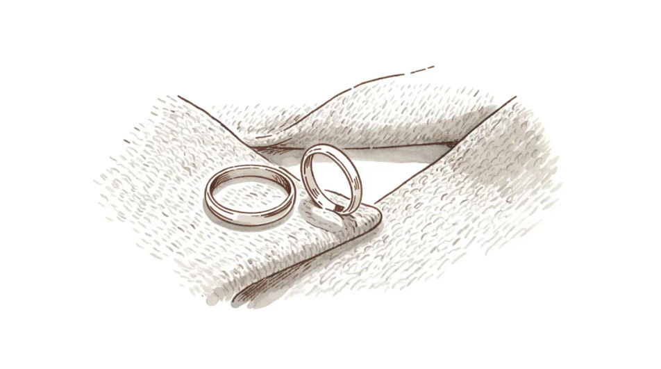 Pair of bands on a cloth