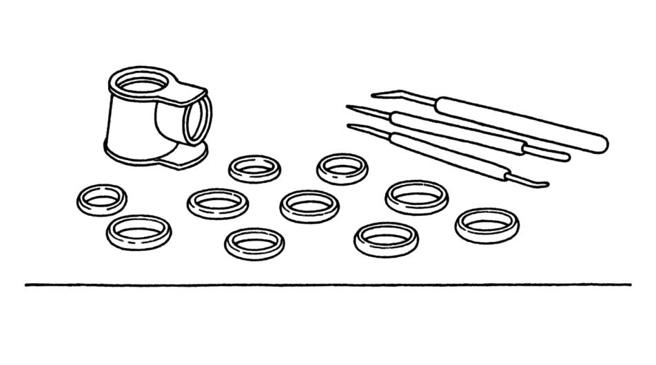 Jeweller's bench layout