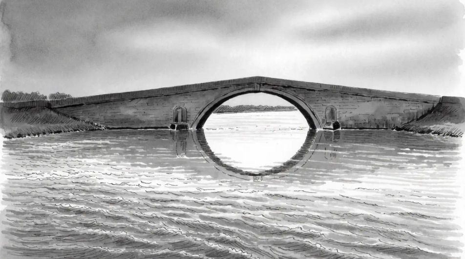 Stone bridge over the water