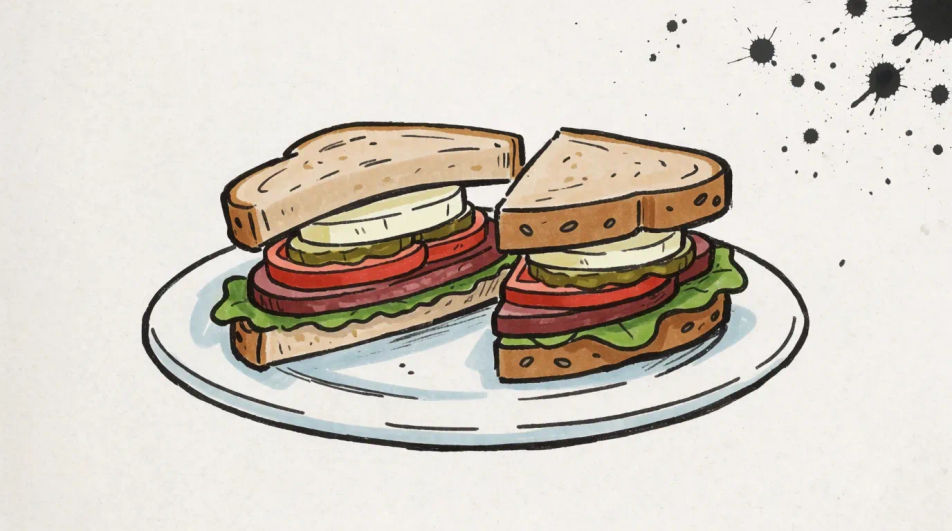 Two halves on a plate