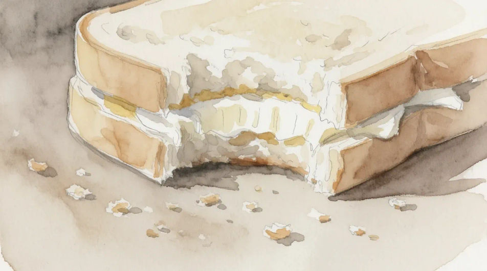 Bite and crumb close detail