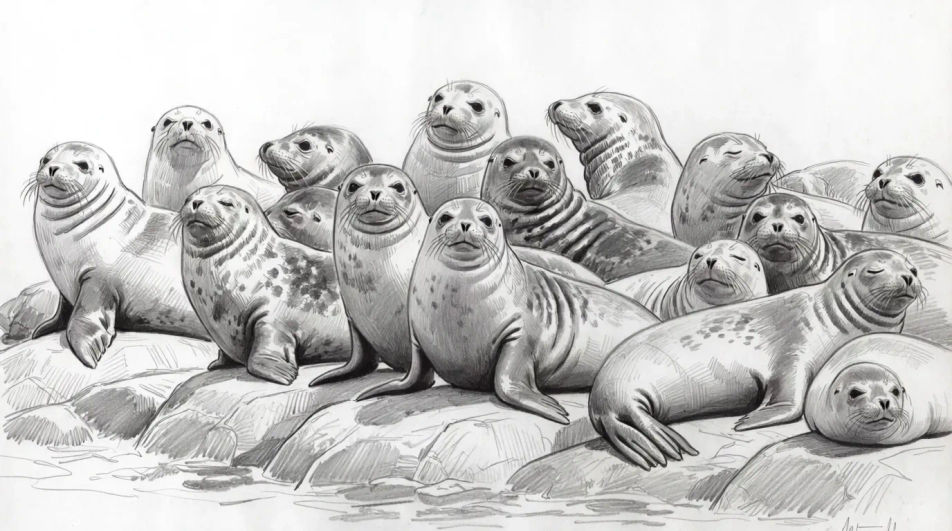 Colony on the rocks