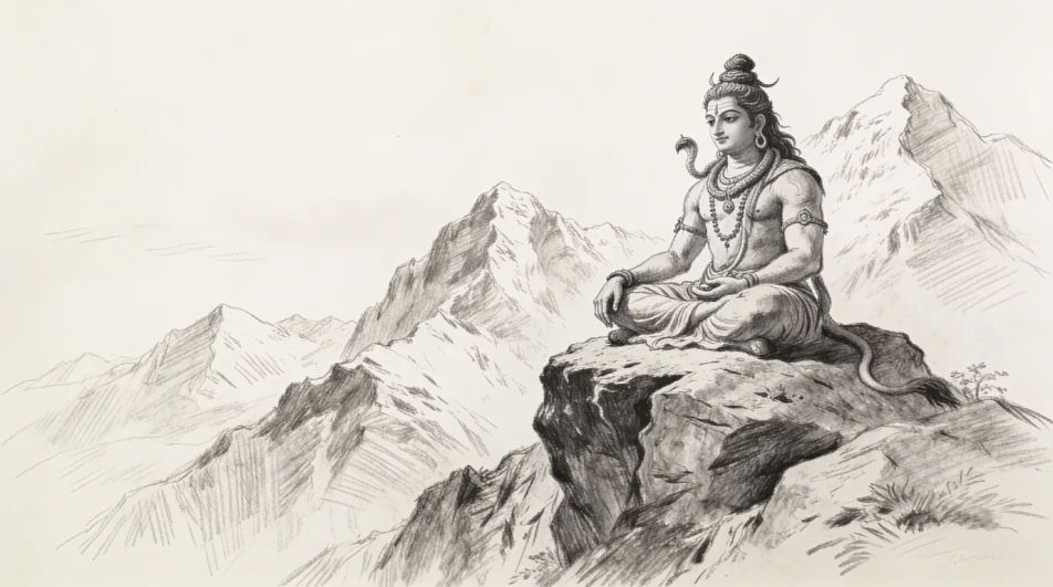 Seated on the mountain
