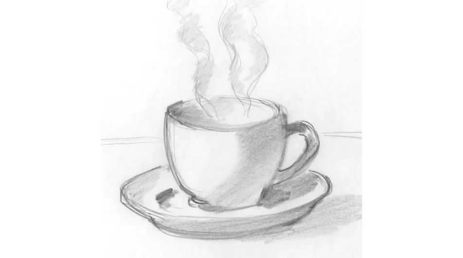 Steam rising from a cup