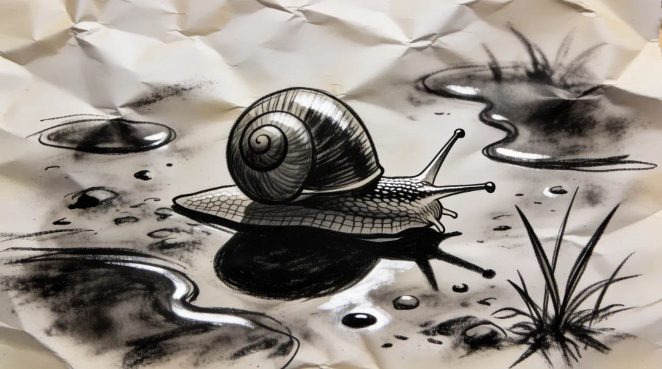 Snail after rain
