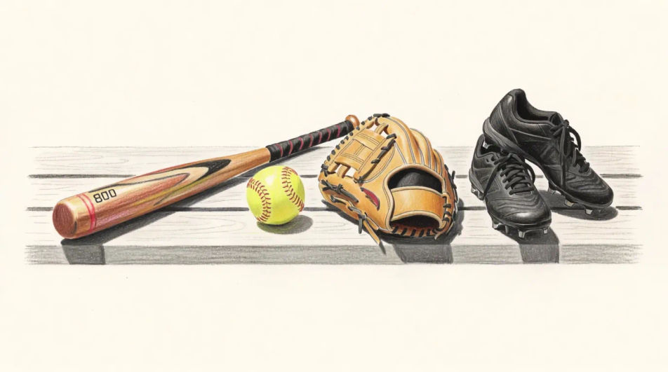 Kit laid out on a bench