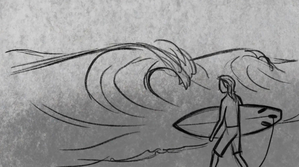 Carrying the board to the water