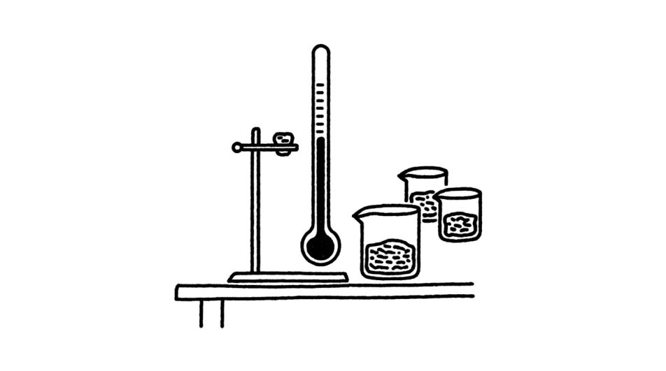Lab bench with instruments