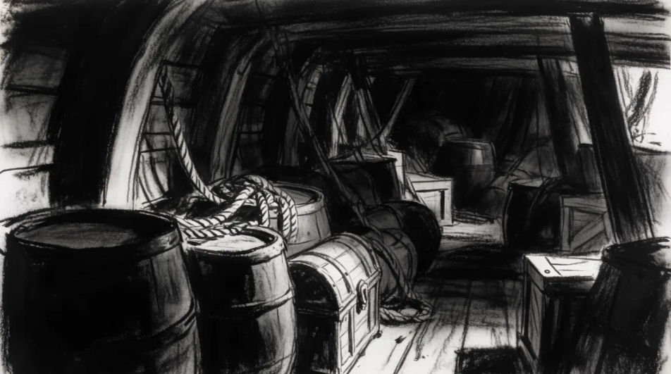 Chest in a ship hold