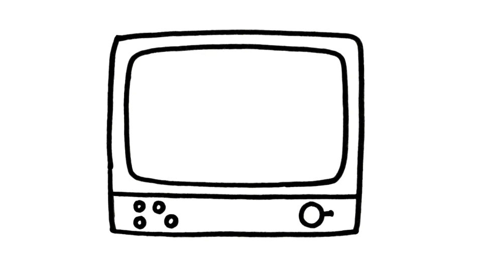 Outline television to colour in