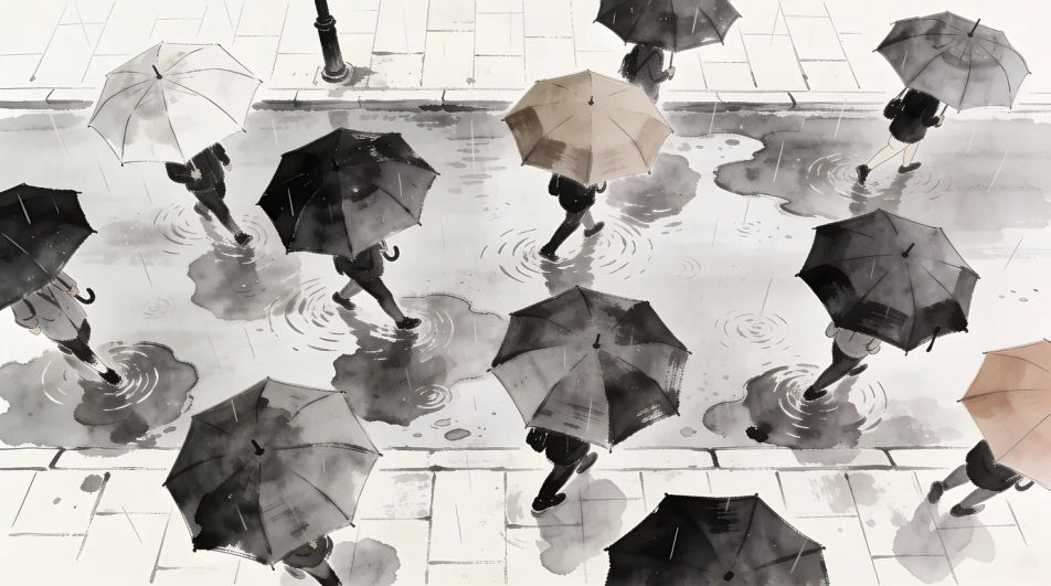Monsoon street from above