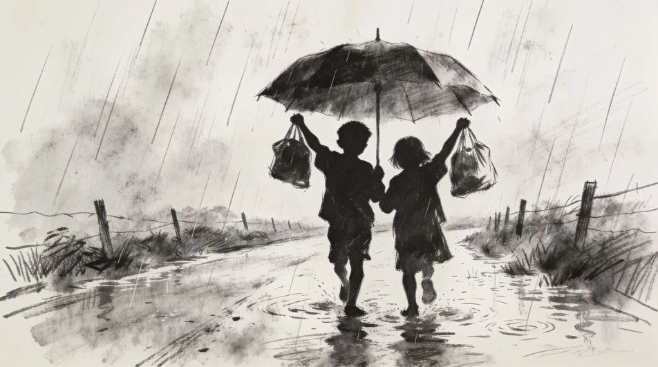 On the way to school