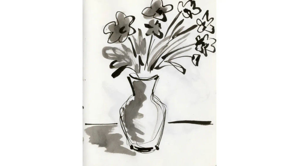 Vase with a full bouquet