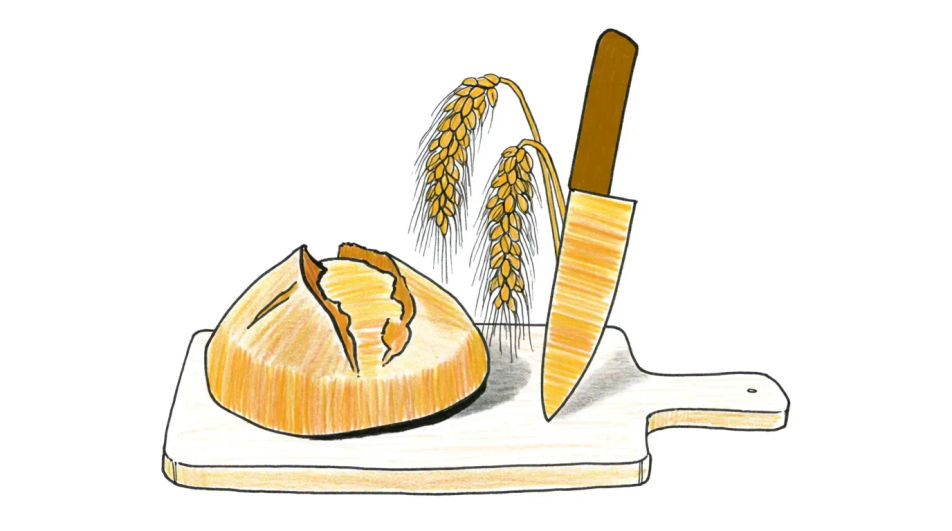 Wheat and bread still life