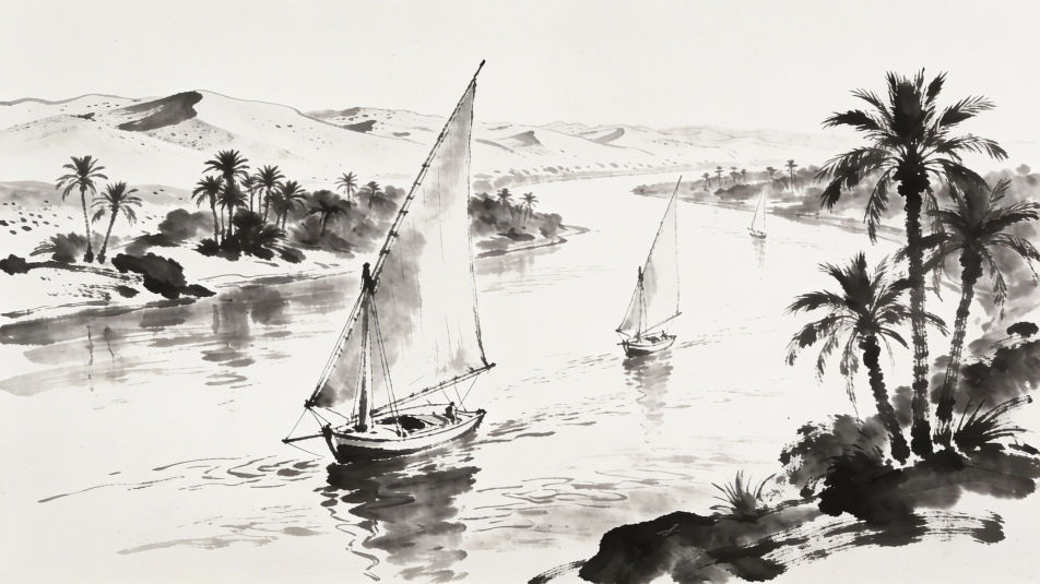 Boats on the Nile
