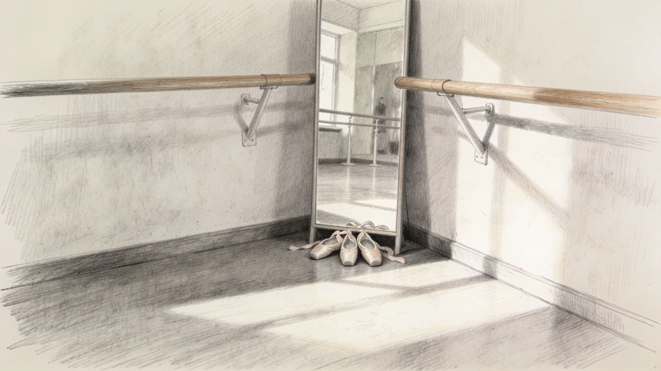 Shoes under the barre
