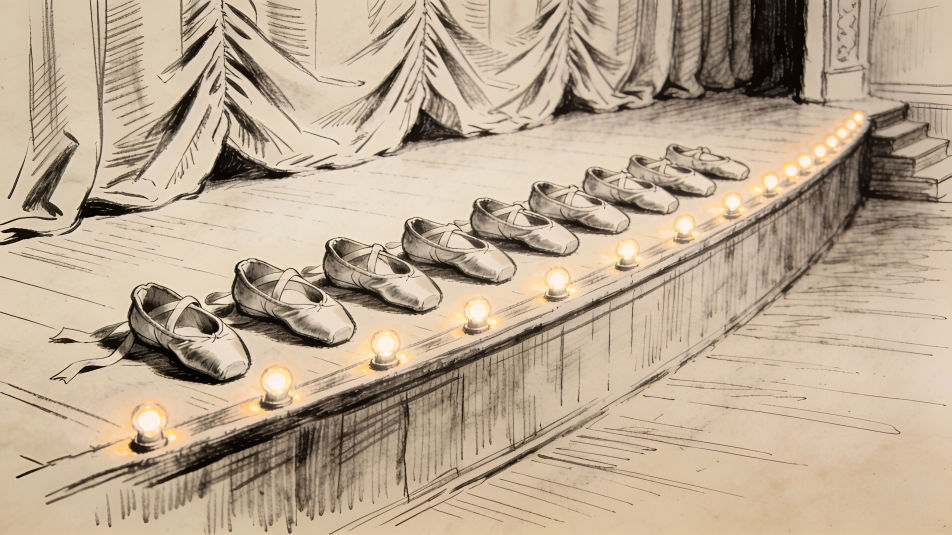 Slippers at the stage edge