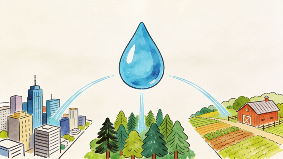 Water drop world poster