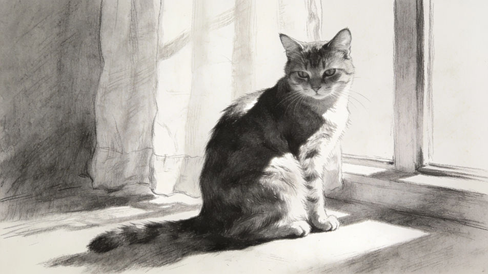 Cat by the window