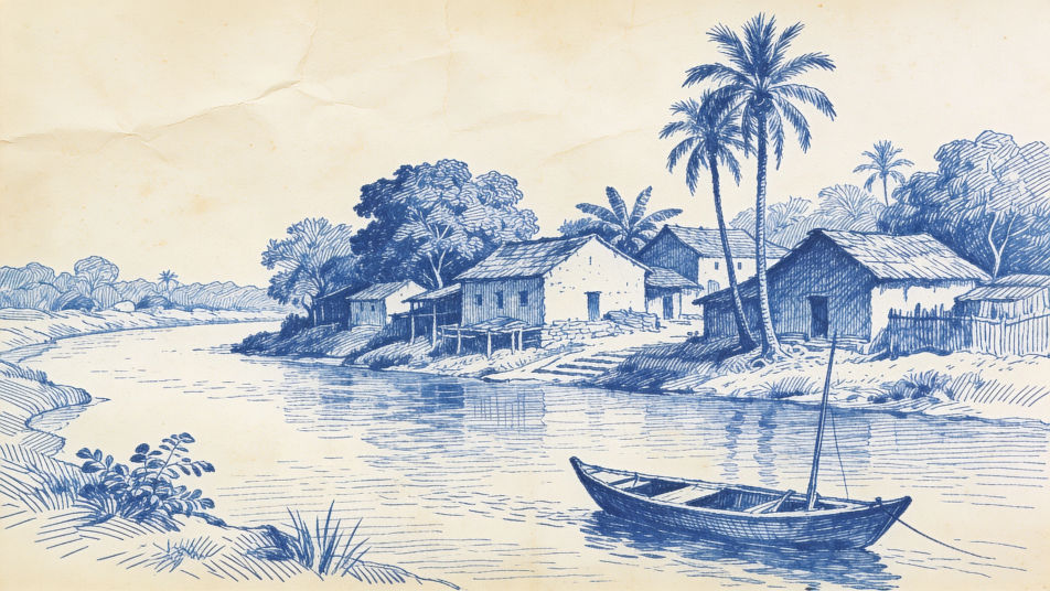 Village by the river