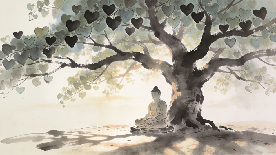 Meditation under the Bodhi tree