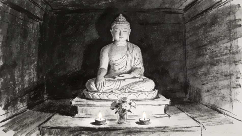 Candlelit shrine