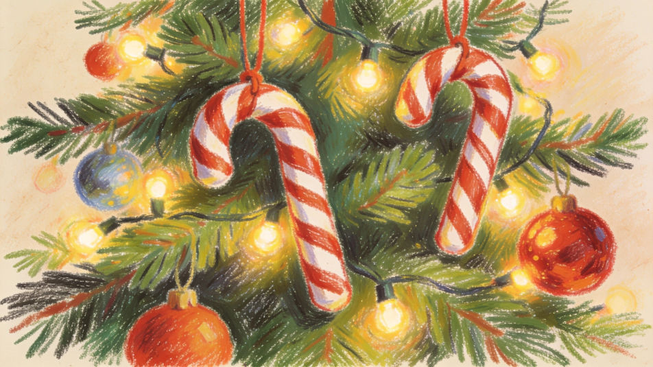 Canes on the Christmas tree