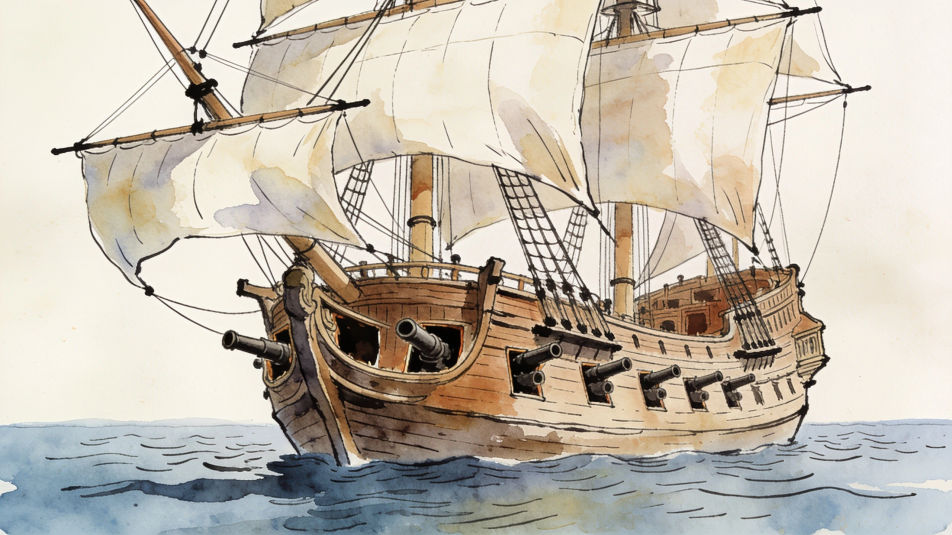 Pirate ship broadside