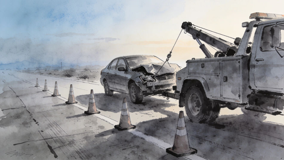 Tow truck at the roadside