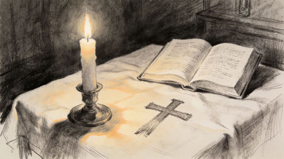 Candlelit altar