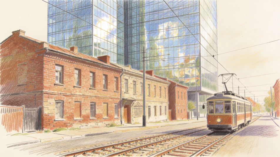 Old town meets new towers