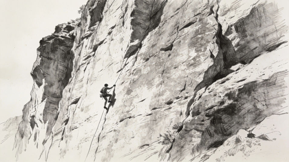 Climber on the wall