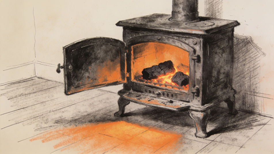 Old stove fire