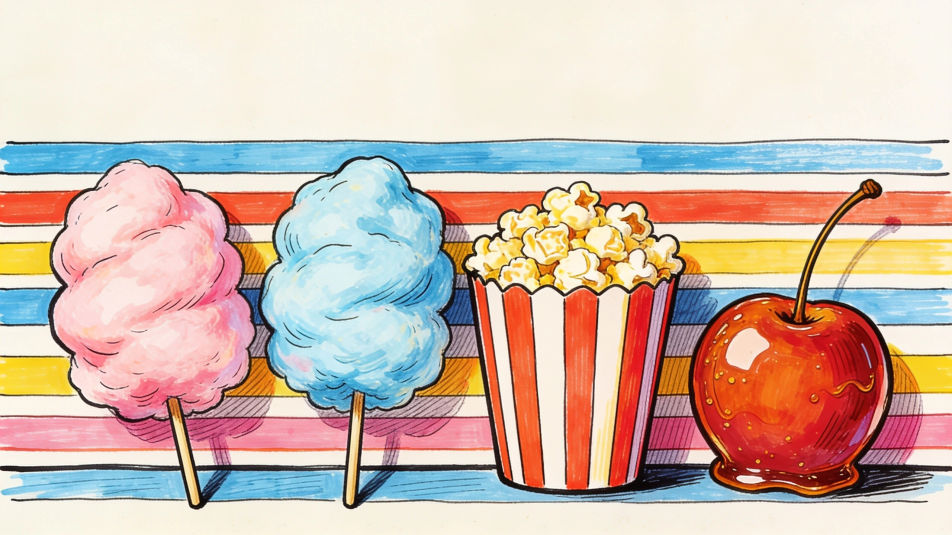Carnival sweets poster layout