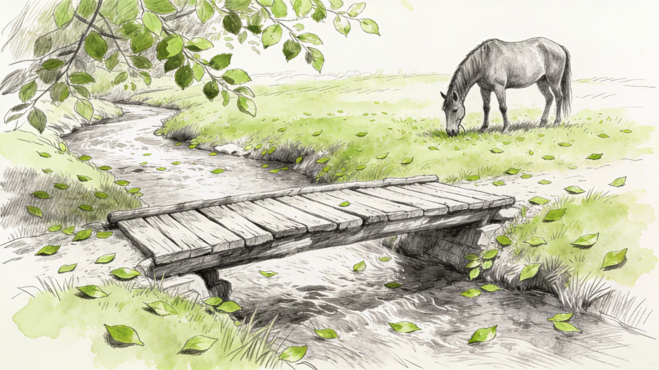Creek crossing in spring