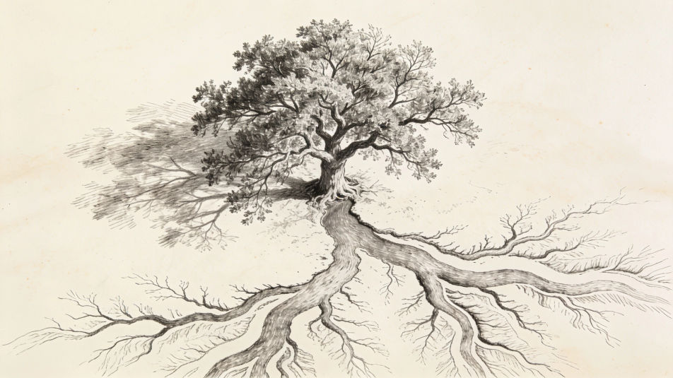 Tree into river
