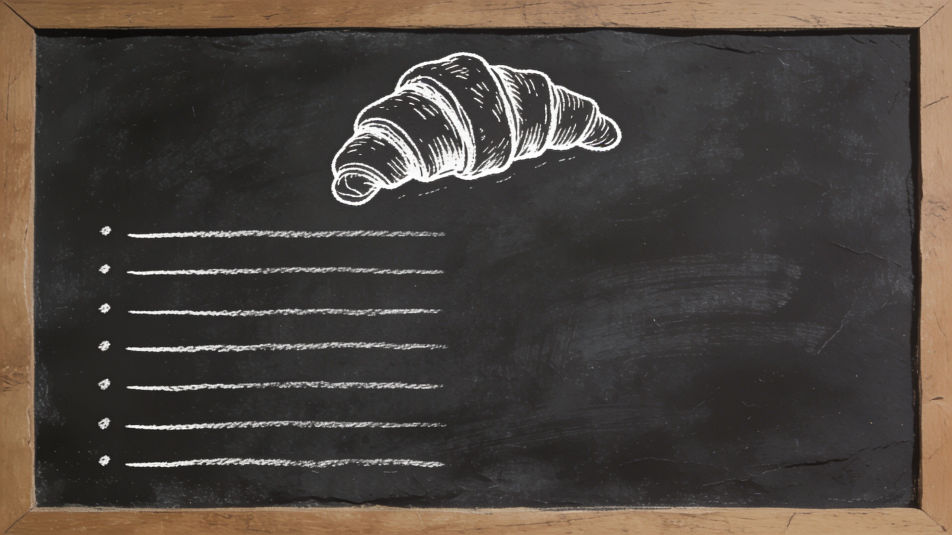 Croissant menu board