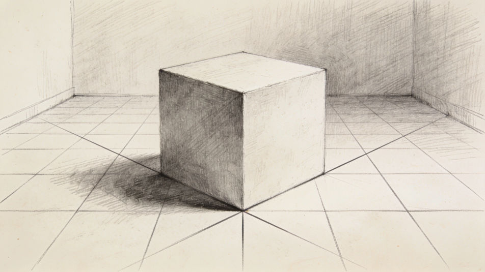 Cube in a room
