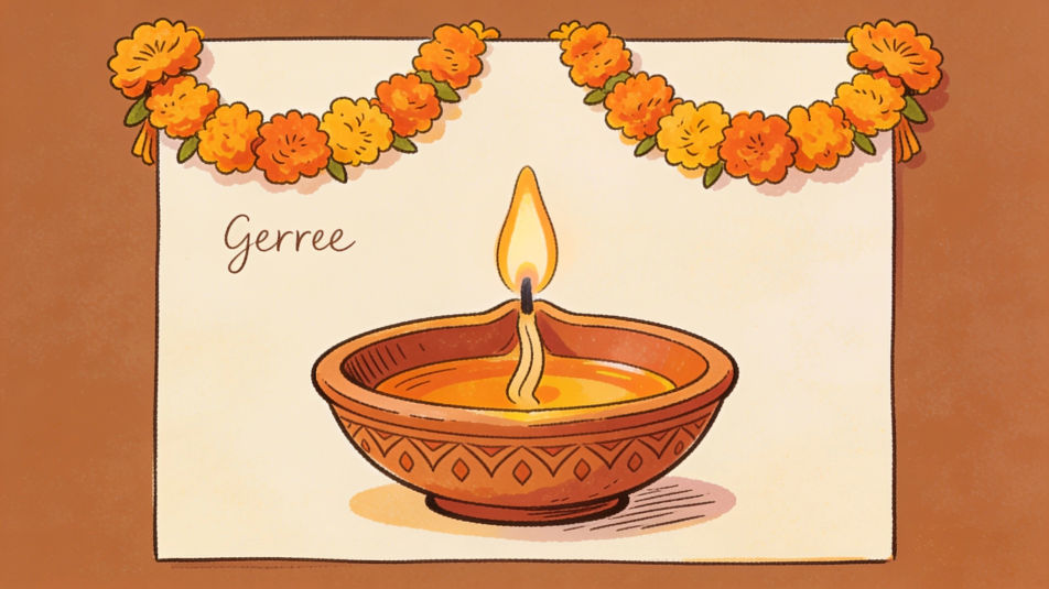 Diwali card layout
