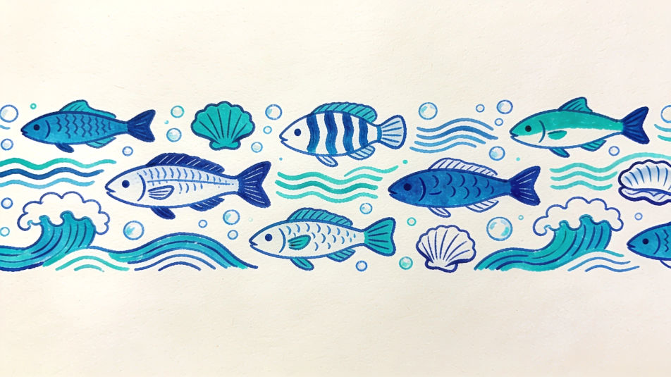 Ocean doodle band