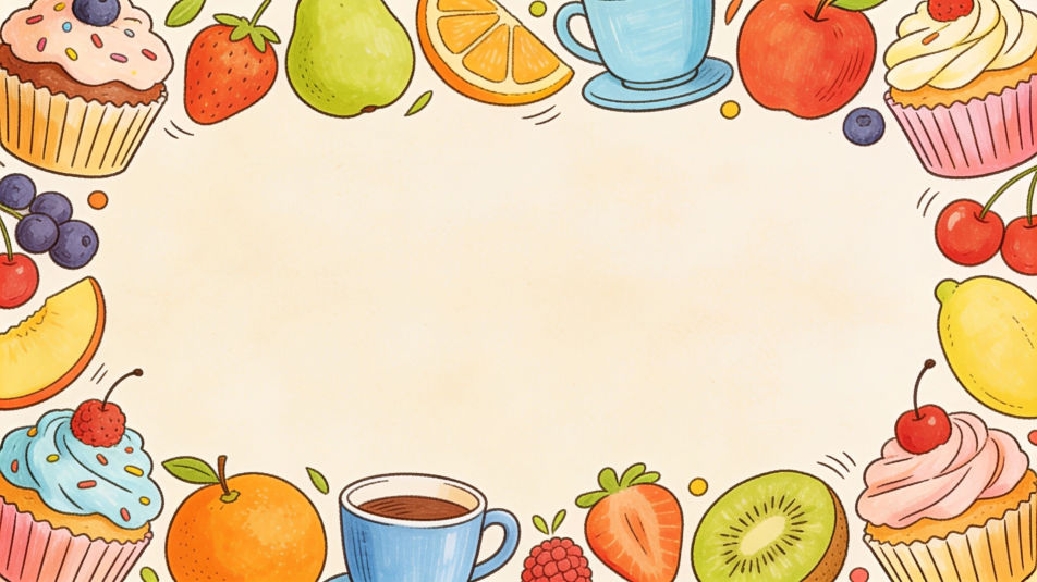 Food doodle border